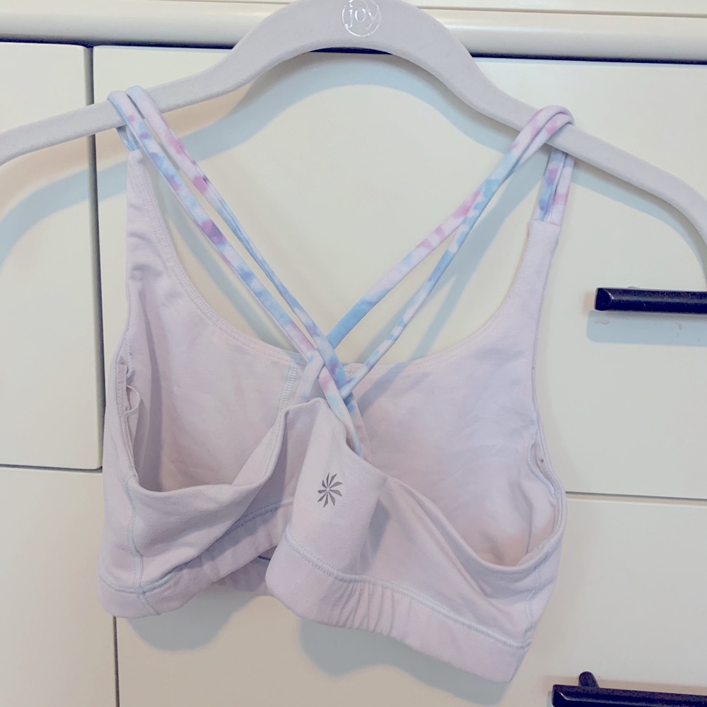 Athleta white and tie die Sports bra (Older girls size 14/ size XS)